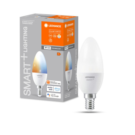 Ampoule LEDVANCE SMART+ WiFi Dimmable E14 - Lumière Réglable et Contrôle Vocal