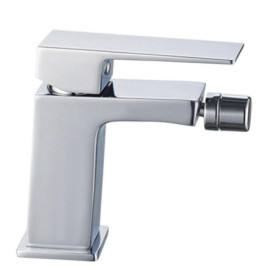 Robinet Mitigeur Bidet VER Design Carré en Laiton Chrome Brillant - Kibath