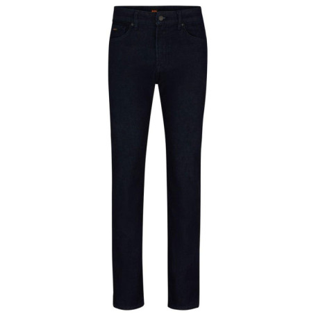 Jean Regular Fit en Denim Stretch Bleu Foncé pour Hommes - BOSS