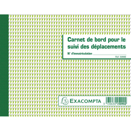 Carnets de Bord Exacompta - Paquet de 5 pour Suivi des Déplacements