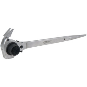 Clé d'Échafaudage à Cliquet KS TOOLS 4 en 1 en Chrome Vanadium 19x22 mm