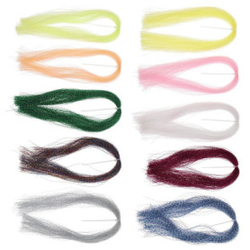 Kit de Montage de Mouches en Cristal Flash - 10 Couleurs pour Pêche