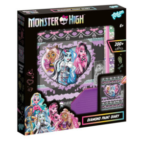 Agenda de Peinture Diamant Monster High pour Enfants à Partir de 6 Ans