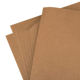 Lot de 50 Étiquettes Autocollantes en Papier Kraft A4 - Marron - MD Labels