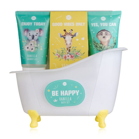 Coffret de Bain et Douche BE HAPPY à la Vanille - Accentra