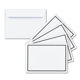 Lot de 75 enveloppes de deuil C6 avec cadre noir - Autocollantes