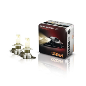 Osram NIGHT BREAKER LED Vintage H4 avec Adaptateur R2 - Éclairage Blanc Chaud