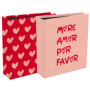Lot de 2 albums photos LOVE - 60 pages avec motifs tendres