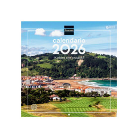 Calendrier mural 2026 - Villages de charme - 30 x 30 cm