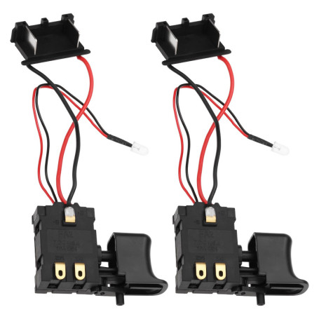 Lot de 2 Interrupteurs à Gâchette Robustes pour Perceuses Électriques