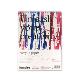 Bloc de Papier Acrylique A3 - 12 Pages 400g pour Peinture