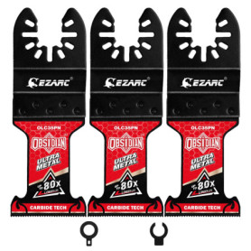 Lames de Scie Oscillante EZARC en Carbure TiAlN - Lot de 3 pour Métaux Durs