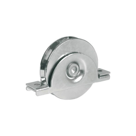 Roues en Acier Zincé pour Portail Vigor avec Support Intégré - Diamètre 80 mm
