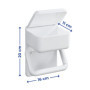Support Papier Toilette Mural 2en1 avec Rangement - Blanc