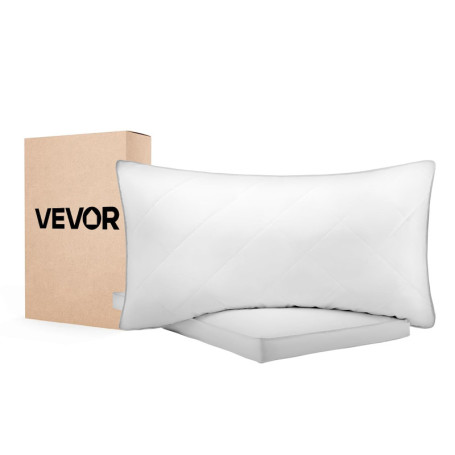 Lot de 2 Oreillers en Duvet d'Oie VEVOR - Confort Optimal et Lavables en Machine