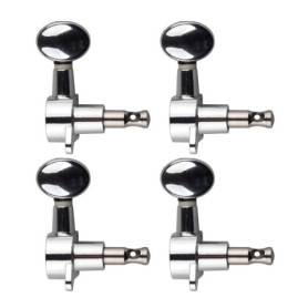 Lot de 4 cordes argentées pour ukulélé avec vis et accessoires