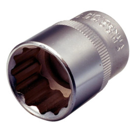 Douille courte 12 pans 1/2" 28 mm - KS Tools en Chromé Mat