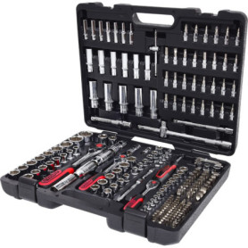 Jeu de douilles et clés BRILLIANT TOOLS 195 pièces - Chrome 1/4" 3/8" 1/2"