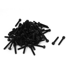 Vis à Tête Hexagonale M3x20mm en Acier Noir - 100 pièces