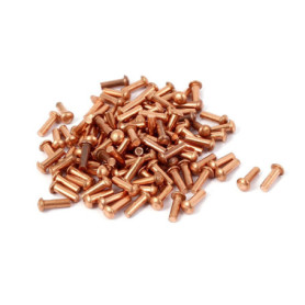 Rivets en Cuivre Doré 2 mm x 6 mm - Lot de 100 Attaches