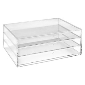 Organisateur de Bureau Transparent 3 Niveaux en Acrylique OSCO