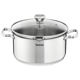 Faitout Tefal Duetto 20 cm en Acier Inoxydable avec Couvercle Filtrant