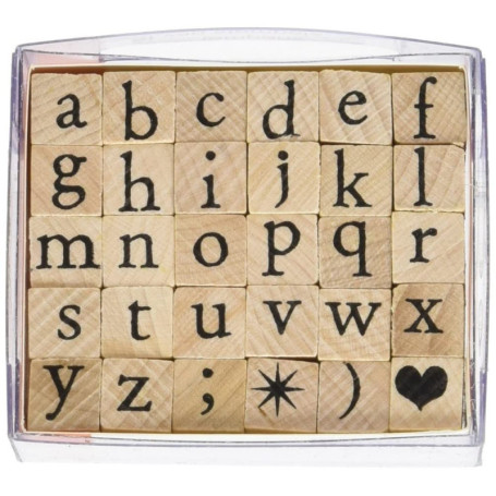 Set de Tampons en Alphabet Minuscules Multicolores - Artemio