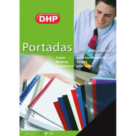 Lot de 100 pochettes de reliure A4 en PVC noir - 0,18 mm