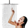 Pommeau de Douche Carré en Acier Inoxydable 50x50cm - Effet Miroir