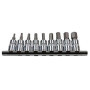 US PRO Lot de 9 Douilles Hexagonales 3/8" SAE - Argenté