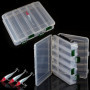Boîte de Rangement pour Leurres de Pêche - 2 pcs Transparent avec 10 Compartiments