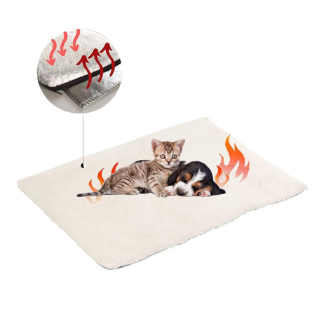 Couverture Autochauffante Écologique pour Chats et Chiens - 64 x 50 cm
