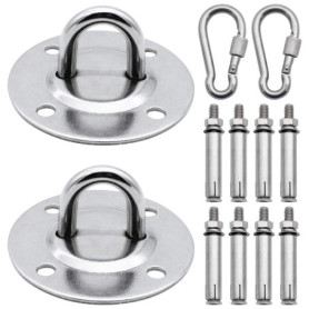 Crochets de Plafond en Acier Inoxydable pour Hamac et Sac de Frappe - Kit de Suspension