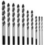 Set de 10 Forets en Carbure de Tungstène KAHEIGN pour Matériaux Durs