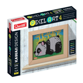 Quercetti Pixel Art Kawaii Panda - Kit de Mosaïque Créatif pour Enfants