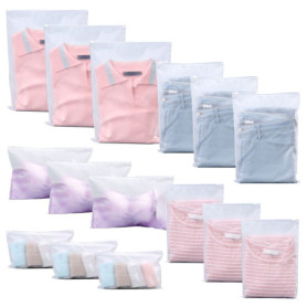NITAIUN 15 Sacs de Rangement Imperméables pour Voyage - Organisateur Transparent