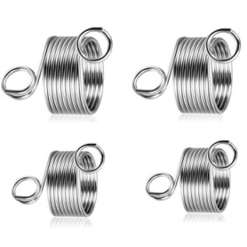 Bessy Shop Dé à Coudre en Acier Inoxydable - 4 PCS Guide de Ressort pour Tricot