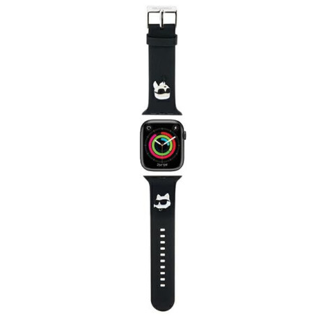 Bracelet en Silicone Noir Karl Lagerfeld pour Apple Watch 38/40/41 mm