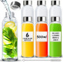 Lot de 6 Bouteilles en Verre Hermétiques 500ml - Gourdes Réutilisables