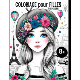 Livre de coloriage enchanté pour filles dès 8 ans - 50 motifs créatifs