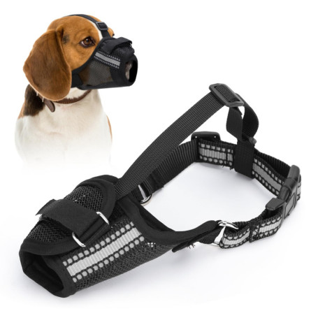 Muselière Ajustable en Maille Douce pour Chien - Nobleza