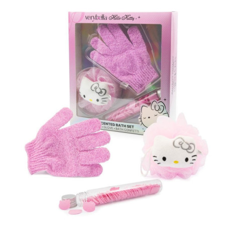 Ensemble de Bain Hello Kitty Verybella - Kit Beauté avec Savon et Éponge