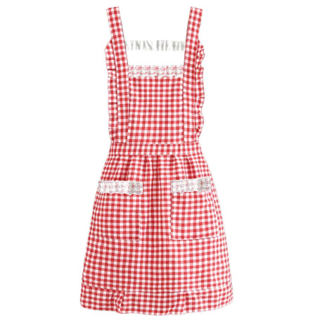 Tablier Rouge à Carreaux BuxiuGK avec Poches pour Cuisine