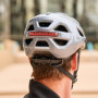 Casque de Vélo ABUS Urban-I 4.0 avec Feu Arrière Rechargeable - Argent XL