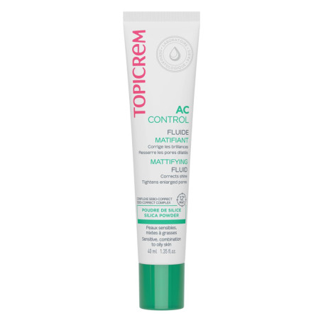 Topicrem AC CONTROL Fluide Matifiant 40 ml - Soin Visage Anti-Séborrhée