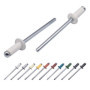 Lot de 100 rivets aveugles en aluminium SKIR'CO - 3,2 x 8 mm - Blanc pur RAL 9010