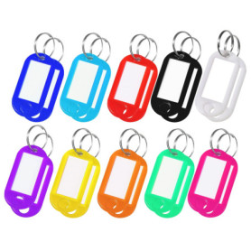 Set de 20 Porte-Clés Colorés Inscriptibles - Oderra