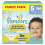 Couches Pampers Premium Protection Taille 5 - 186 unités pour bébés de 11kg à 16kg