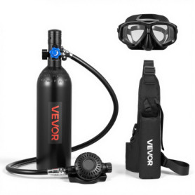 VEVOR Mini Bouteille de Plongée 1 L avec Lunettes et Sac à Dos