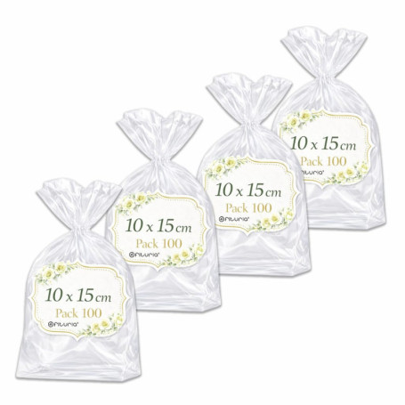 Sachets Cellophane Transparents Ofituria - 10x15 cm pour Biscuits et Douceurs - 400 Sacs